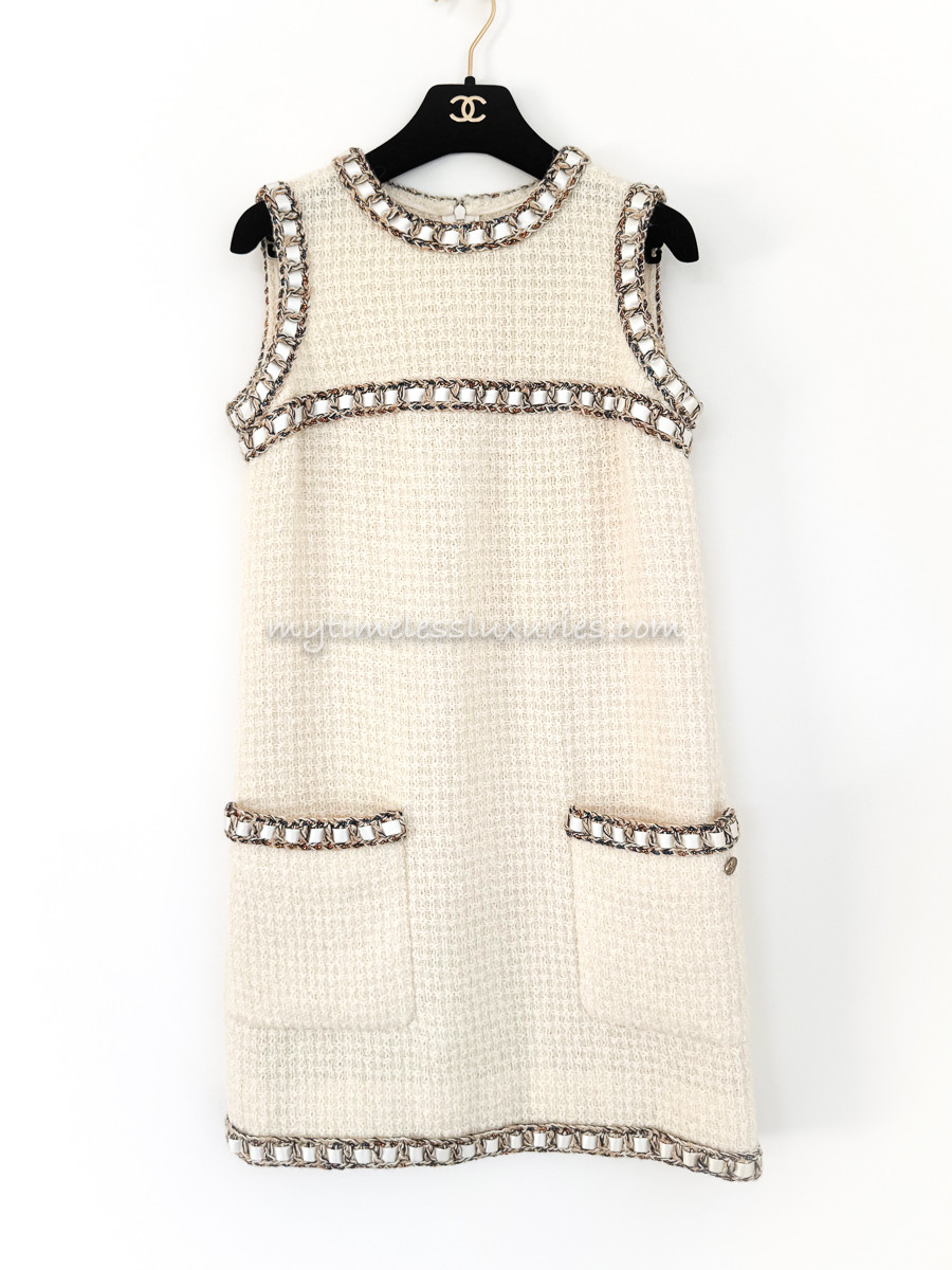 CHANEL 16A Paris in Rome Tweed Mini Dress 34