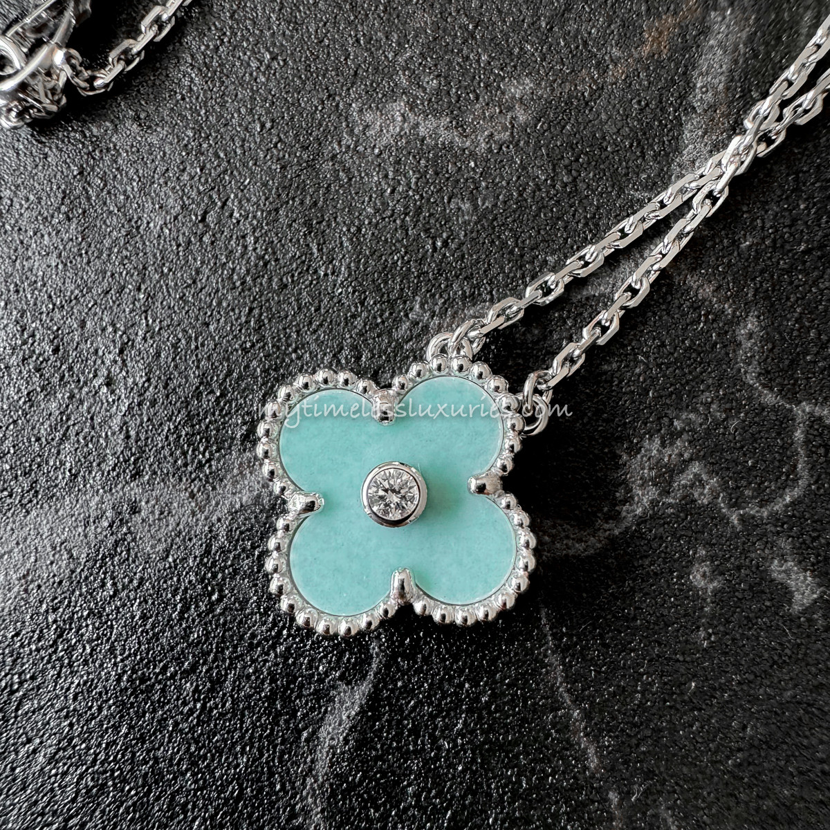 Van Cleef & Arpels 22.ホリデー VAN CLEEF & ARPELS 2022 Holiday Pendant Celadon Sèvres Diamond WG