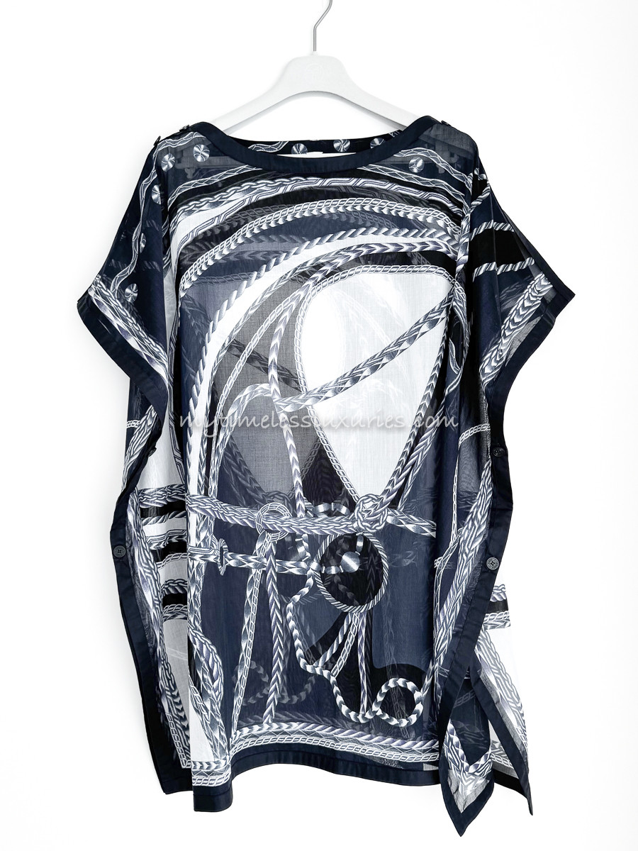 HERMES 'Robe du Soir' Cotton Voile Beach Tunic - Timeless Luxuries
