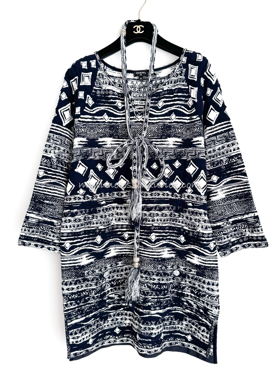 CHANEL 18C Tunic/ Mini Dress Jeweled Belt 36