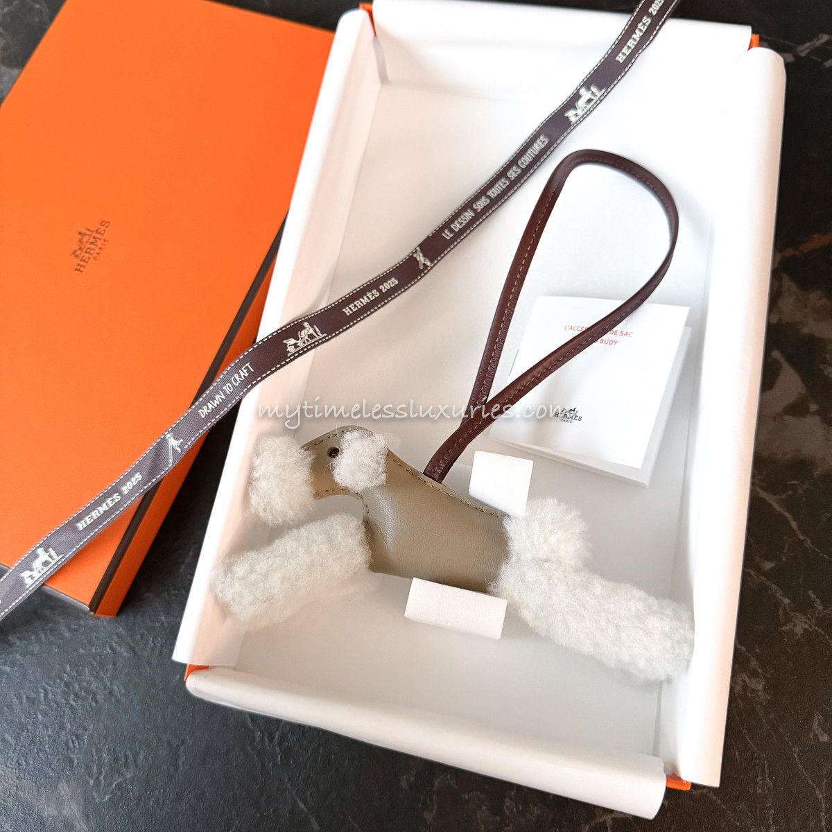 HERMES 2025 Budy Charm Ecru/ Beige Marfa/ Terre *New - Timeless