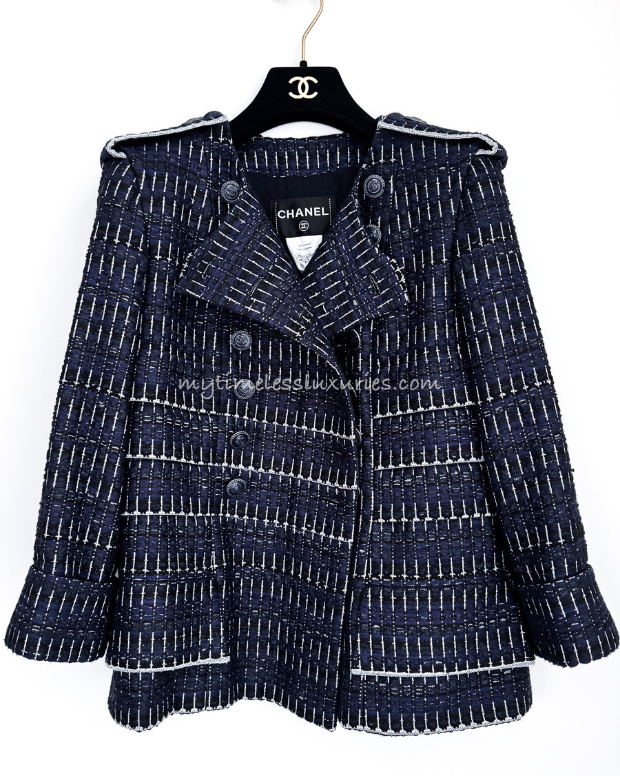 CHANEL 16P Double Breasted Fantasy Tweed Jacket 36 *New - Timeless