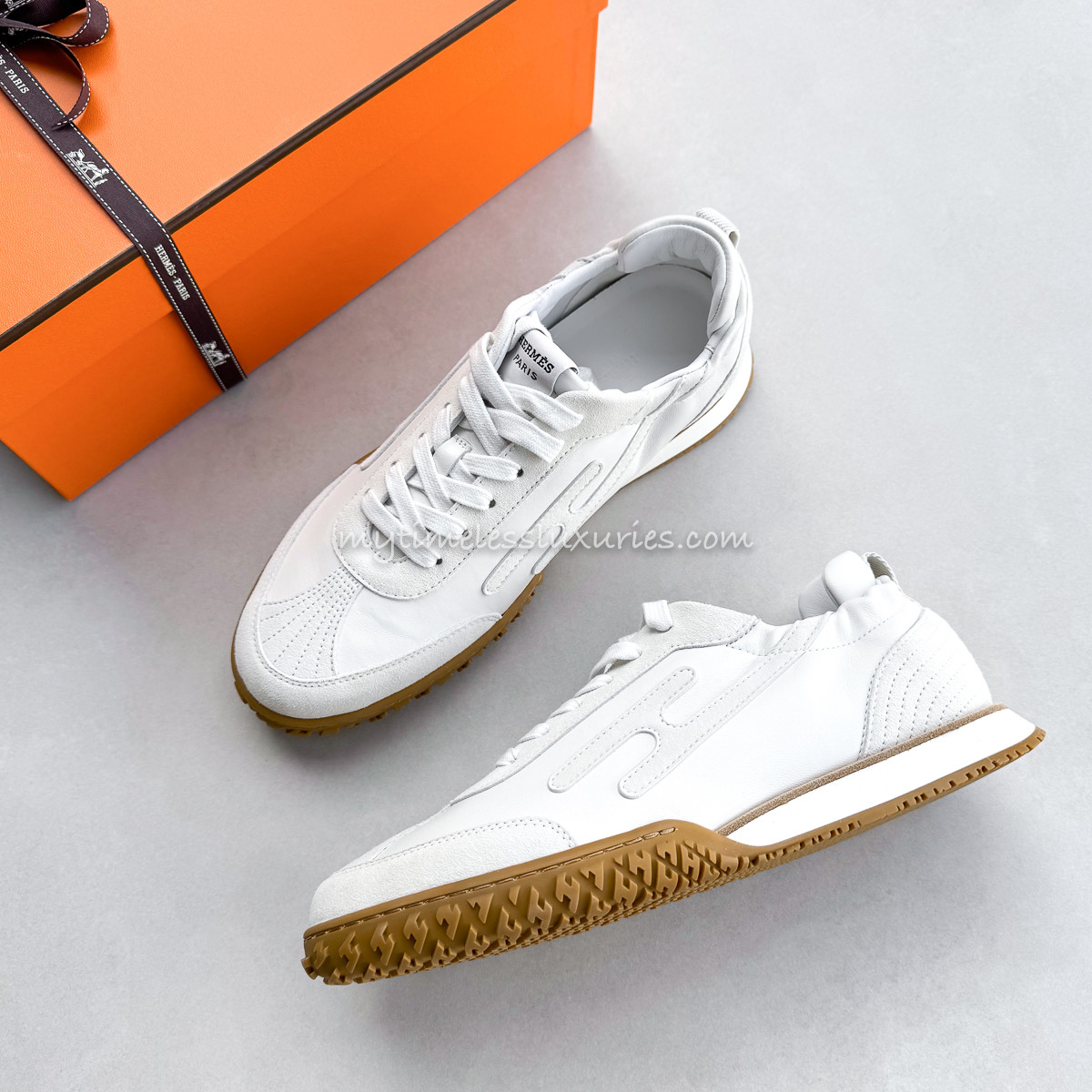 HERMES Jet Sneaker Blanc 38 *New