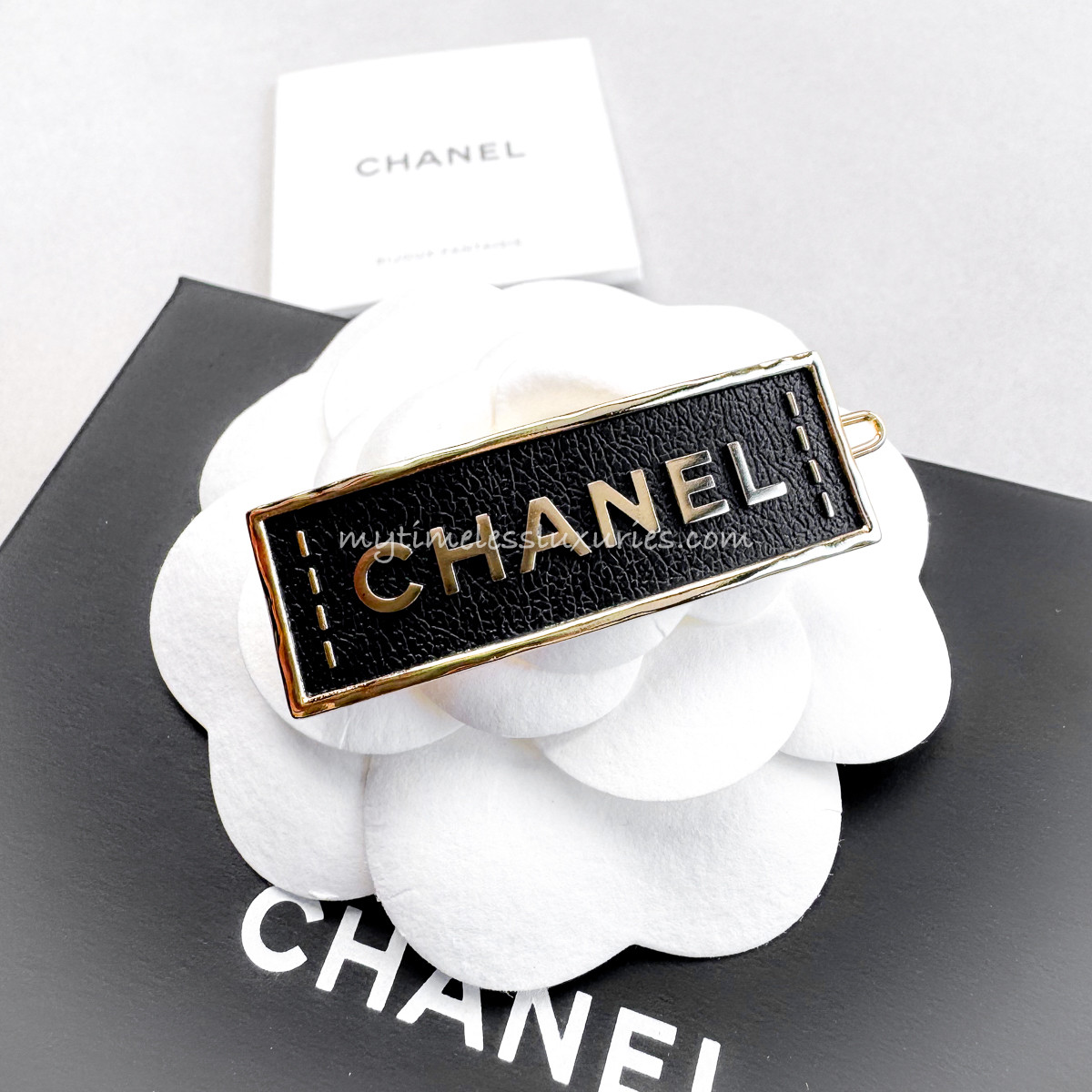 CHANEL 23S Logo Letter Hair Clip *New