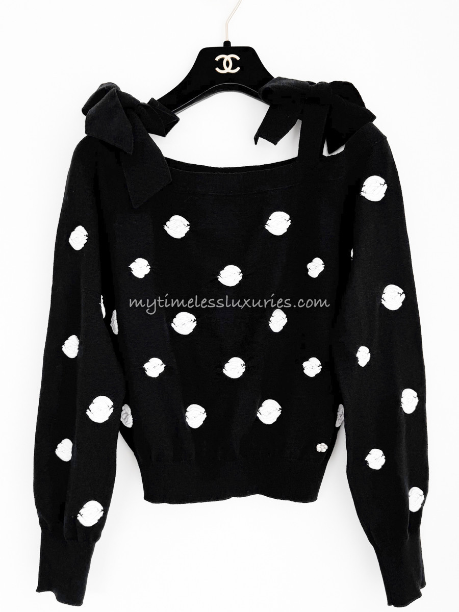 CHANEL トップス CHANEL 23K Camélia Off Shoulder Tie Top *New - Timeless Luxuries