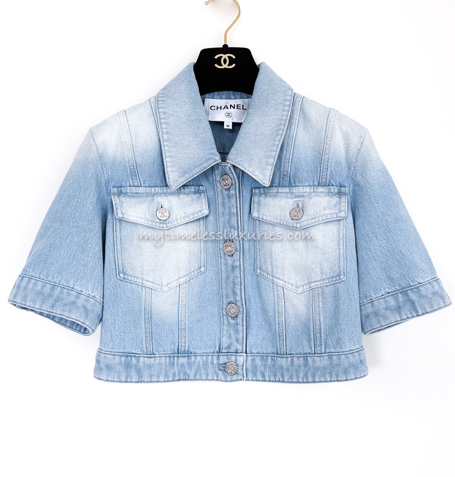 CHANEL 24M Coco Beach Denim Jacket 36