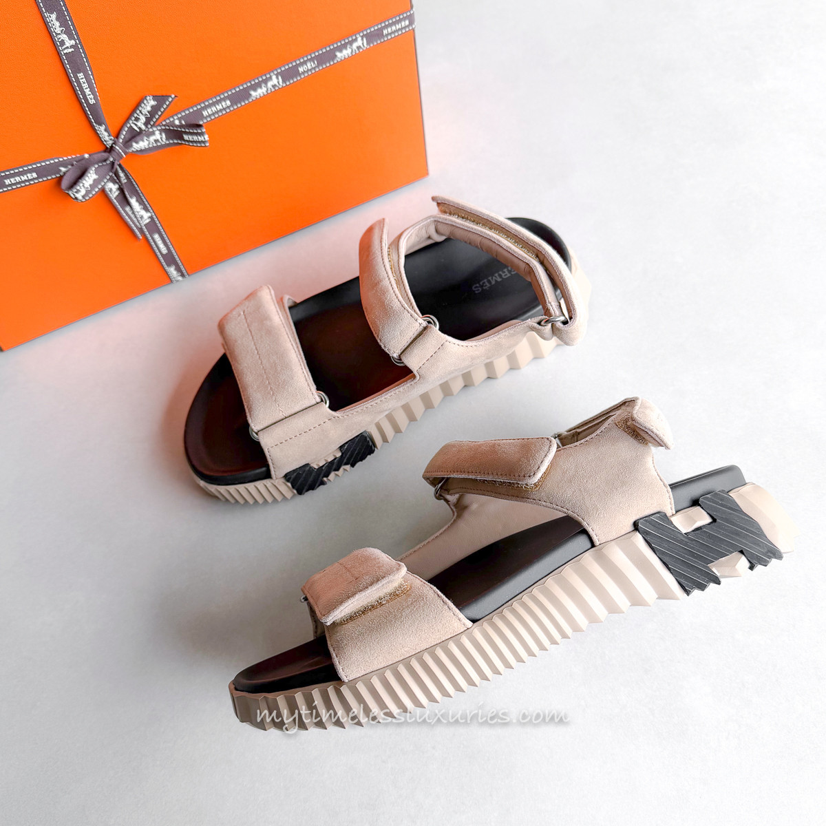 HERMES Junior Sandal 37 Beige Camel *New - Timeless Luxuries