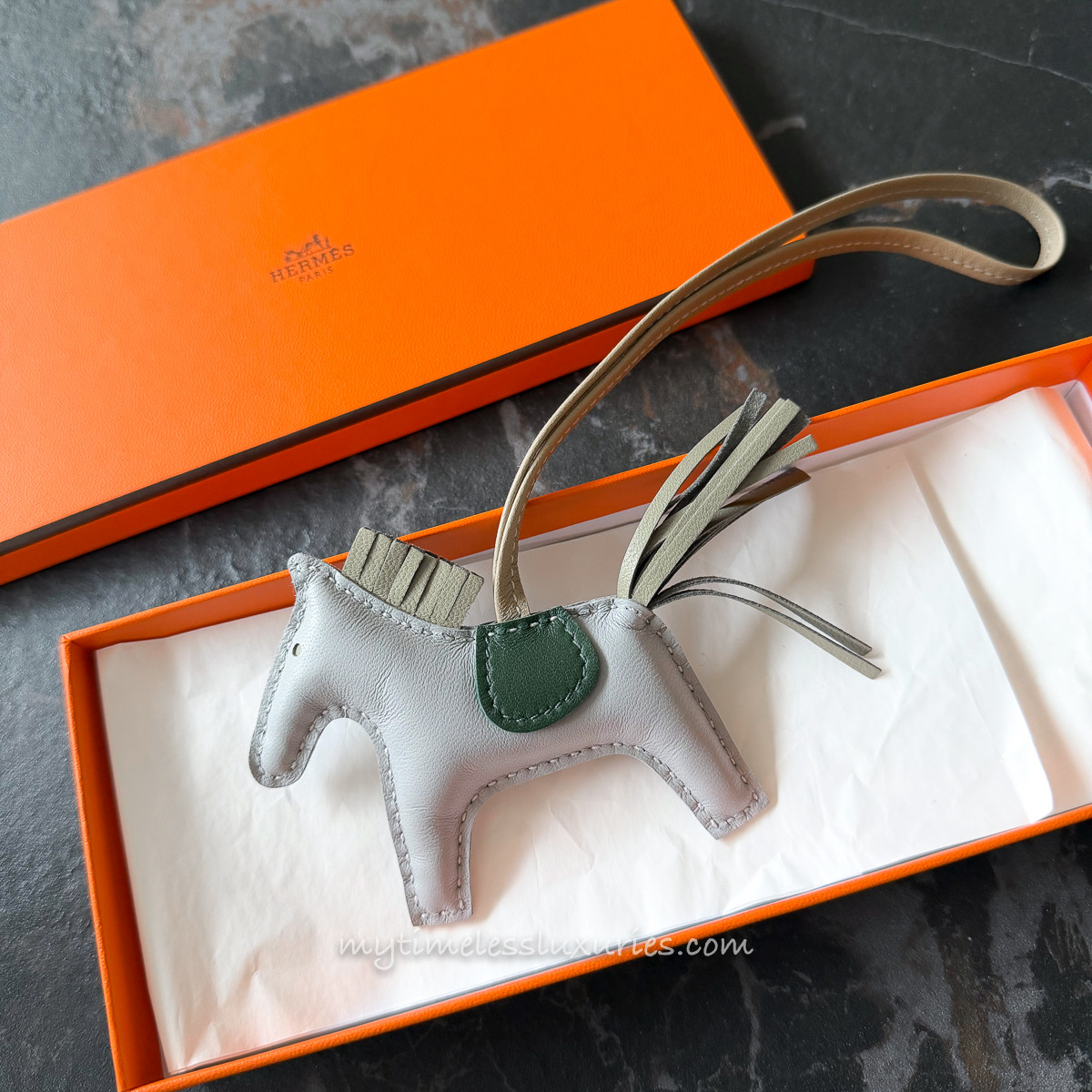 HERMES Rodeo PM Bleu Glacier/ Trench/ Vert Anglais/ Sauge