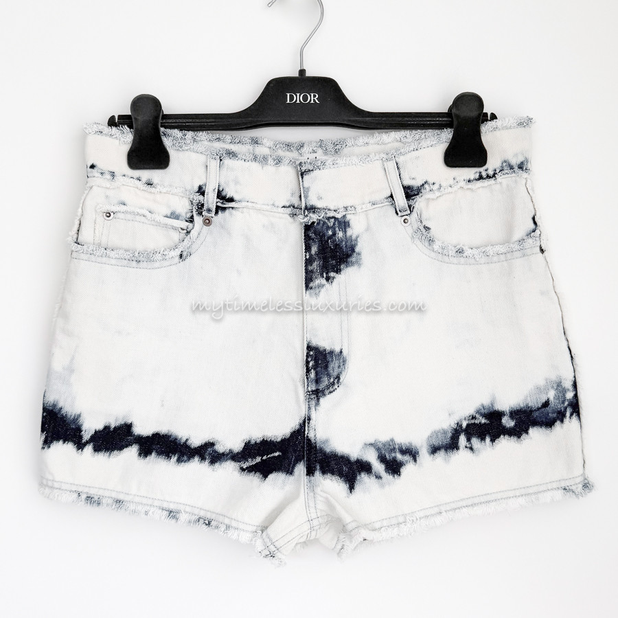 DIOR Tie Dye Denim Shorts 40