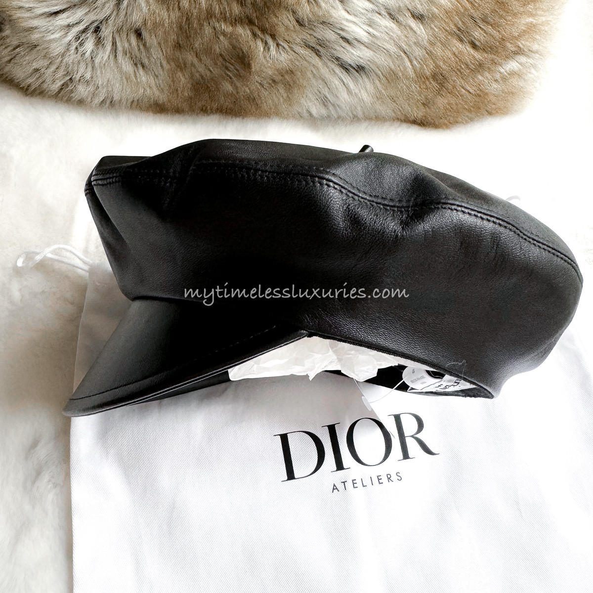 DIOR Lambskin Leather Cap *New