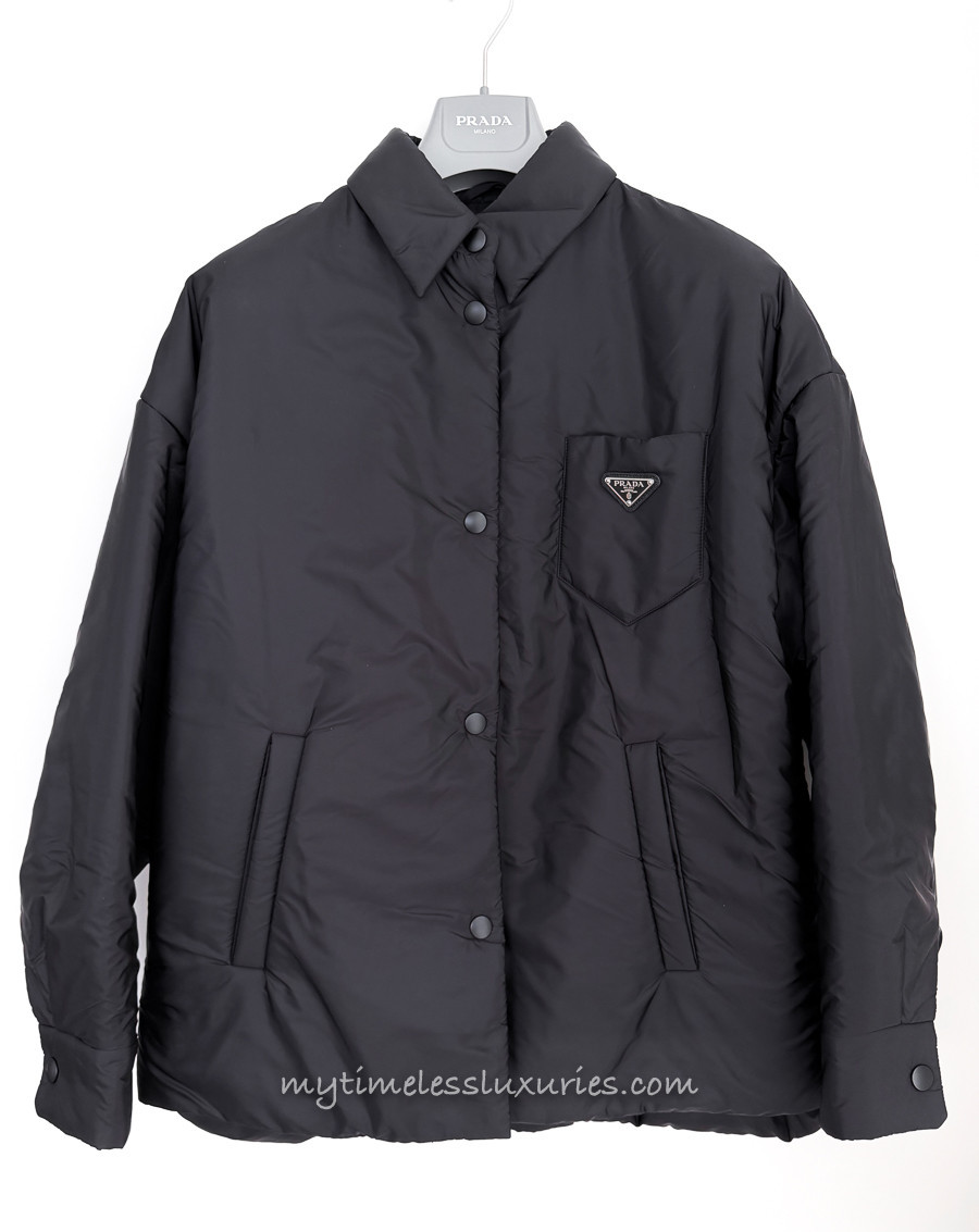 ジャケット・アウター 1998ss prada nylon tailored shirt (41) Prada Re-Nylon Shirt Jacket | Black | FARFETCH NO
