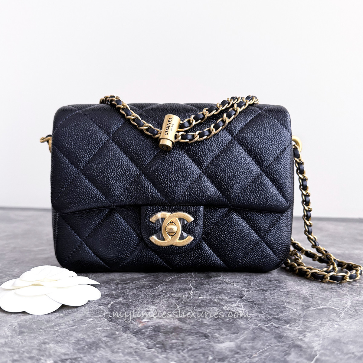CHANEL 21K My Perfect Mini Iridescent Caviar *New