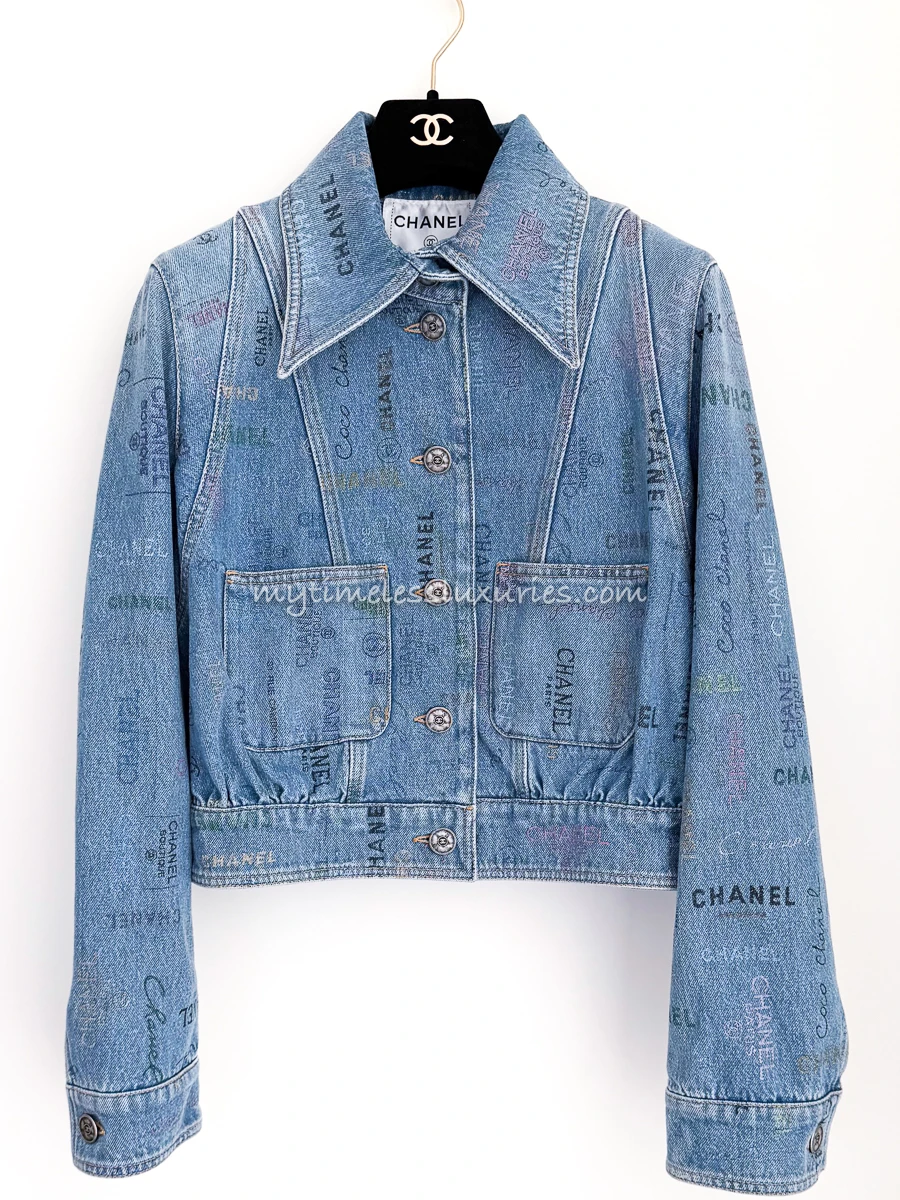 CHANEL 22P Denim Jacket 38