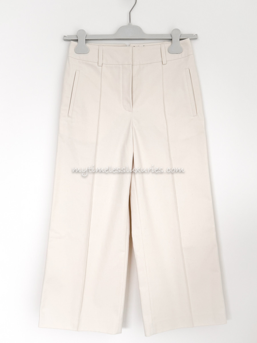 HERMES Cotton Gabardine Cropped Pants 36 - Timeless Luxuries