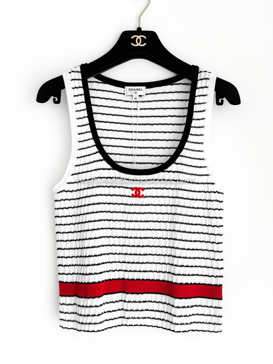 CHANEL 24P CC Logo Tank Top 36 *New