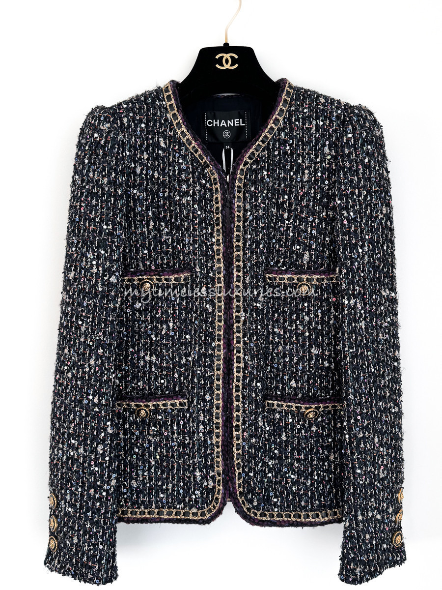 CHANEL 21A Metiers d'Art Fantasy Tweed Jacket 34 *New