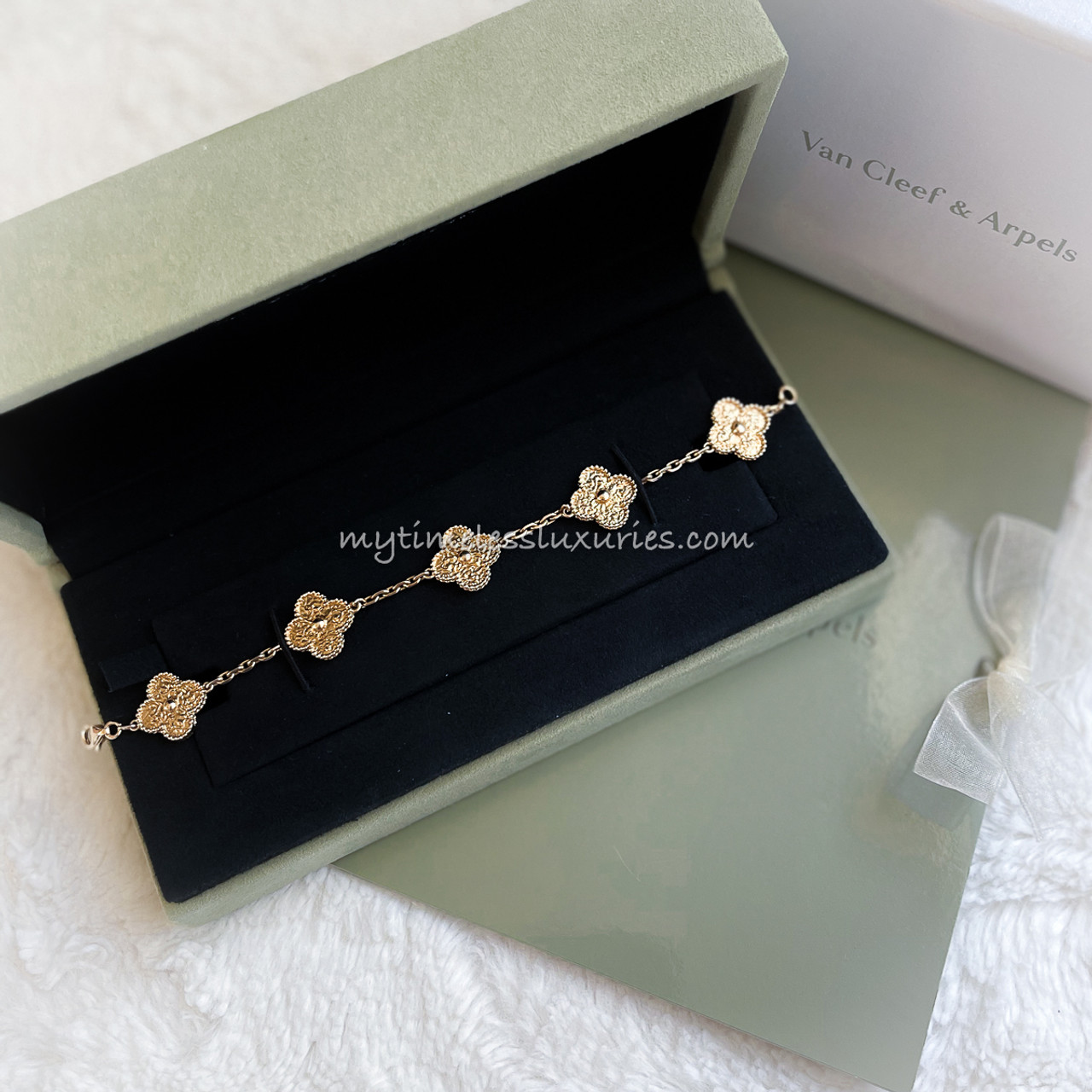 Vintage Van Cleef & Arpels Alhambra Bracelet, 5 Motifs