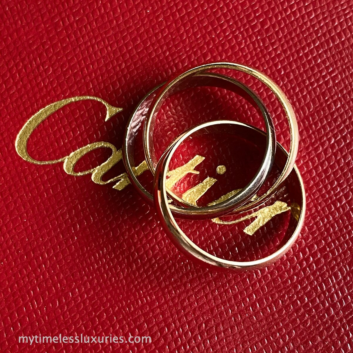 CARTIER Classic Trinity Ring WG/YG/RG #50 - Timeless Luxuries