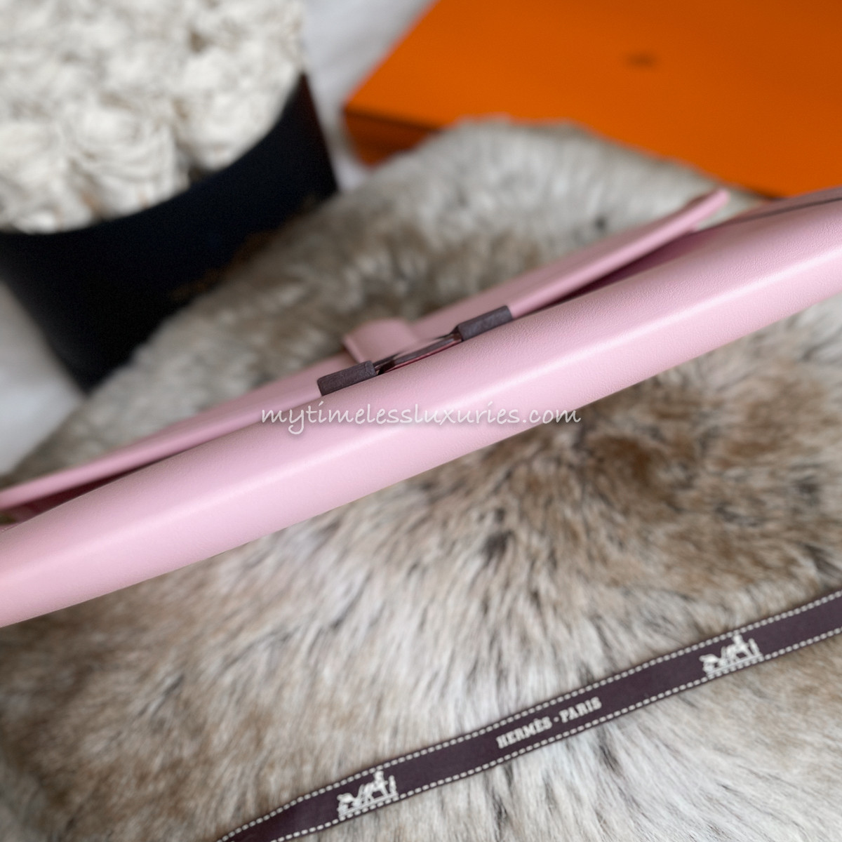 HERMES Jige Elan 29 Clutch Rose Sakura Swift Z *New - Timeless