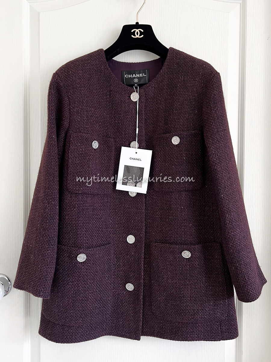 maroon tweed jacket