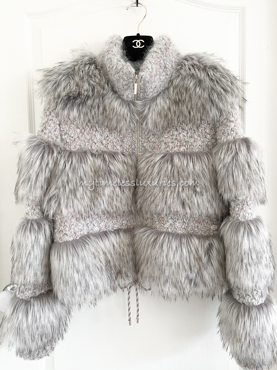 chanel fuzzy jacket