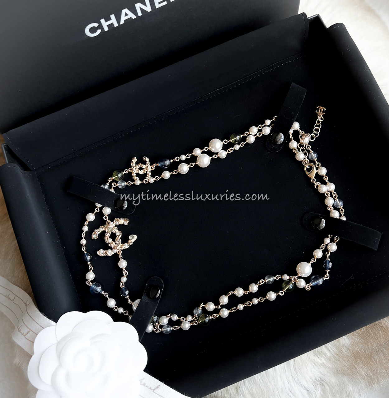 Chanel Necklace A64757 Here Pearl 100Th Anniversary Women  eBay