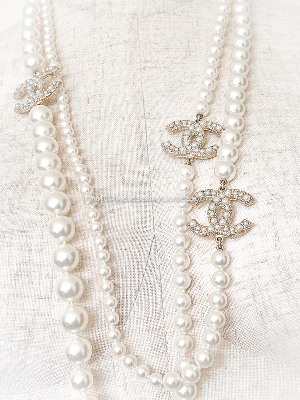 Chanel anniversary pearl necklace Clearance