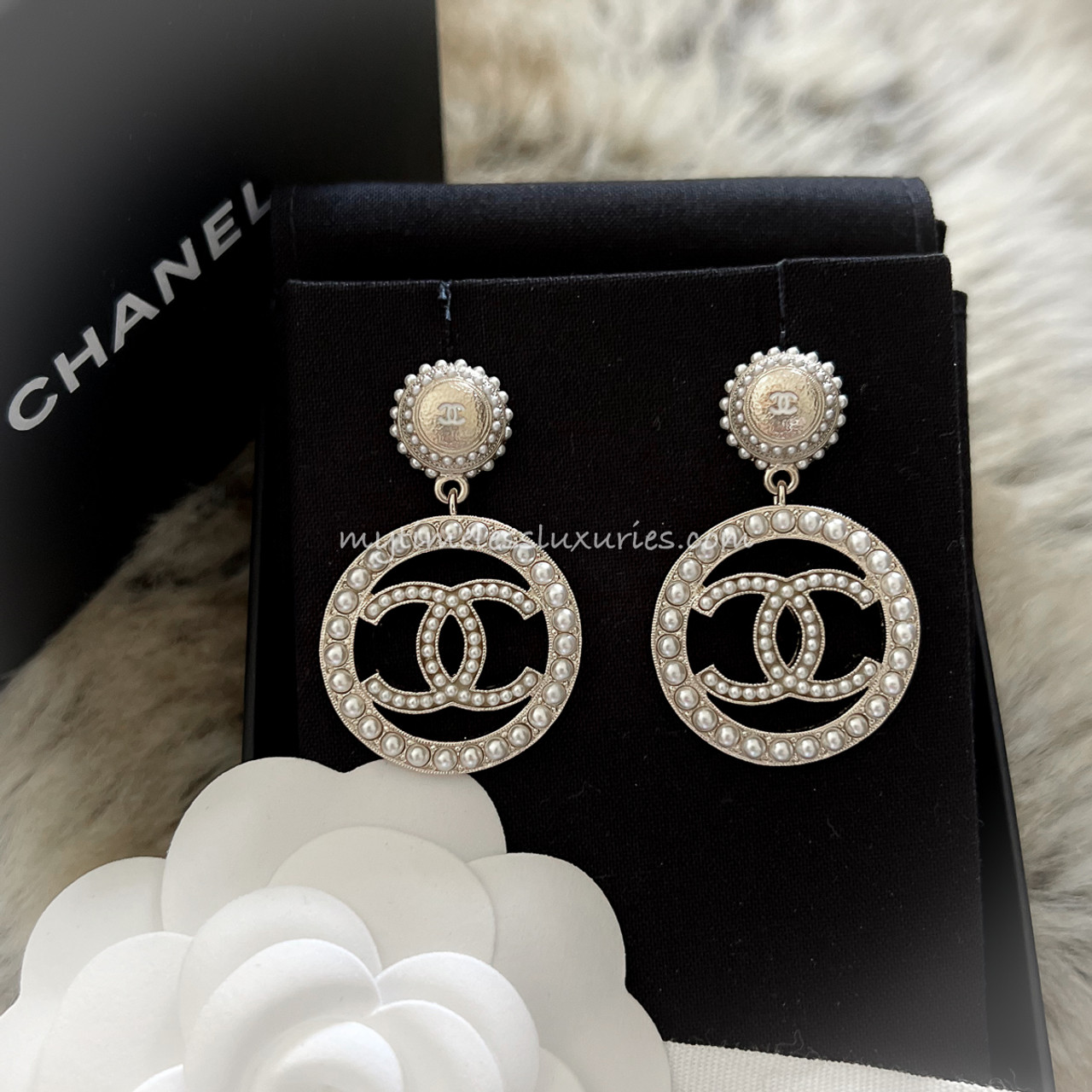 Chanel Drop CC crystal earrings, Luxury, Accessories on Carousell
