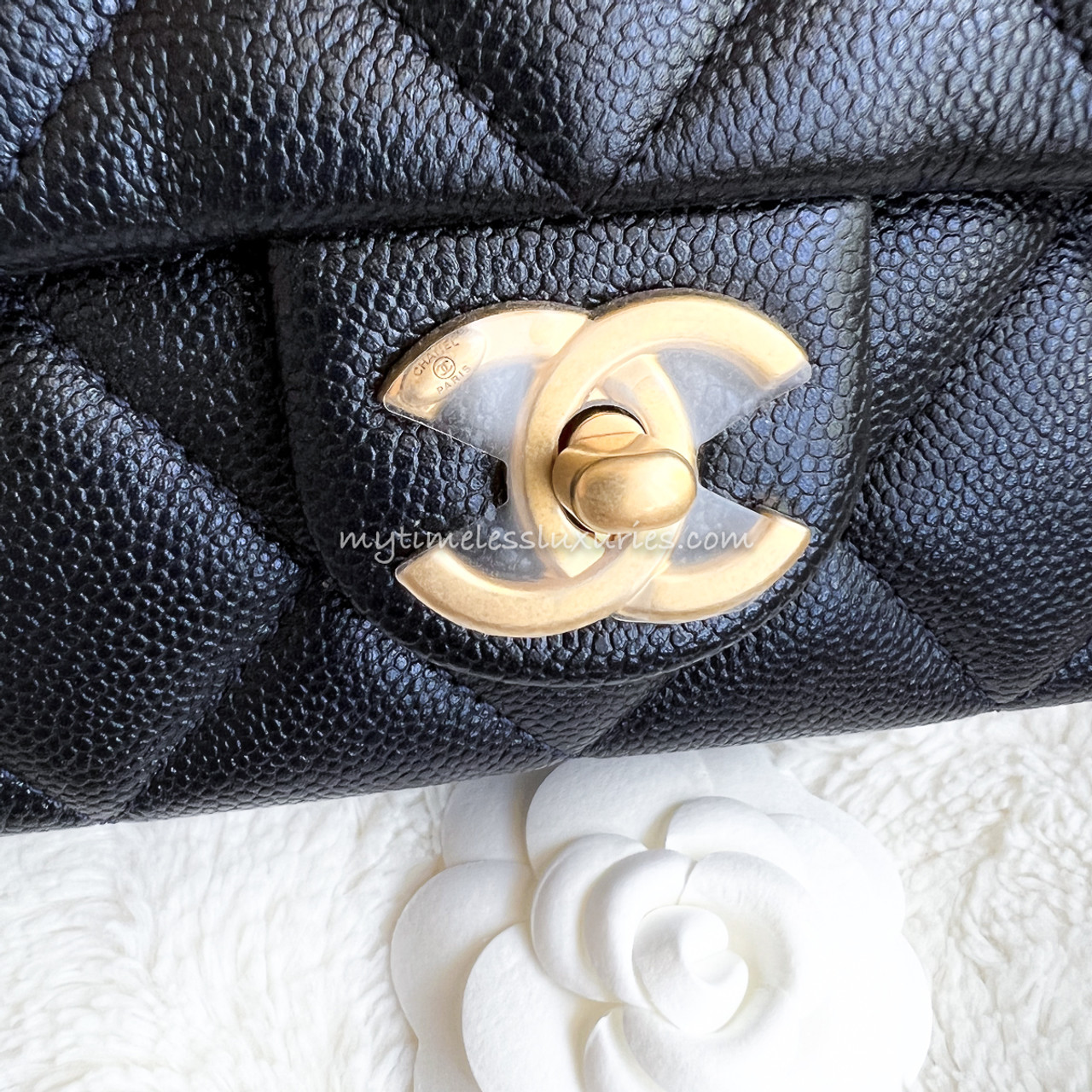 CHANEL 21K My Perfect Mini Iridescent Black Caviar *New - Timeless Luxuries