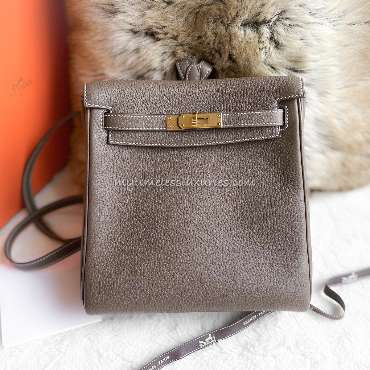 Hermès Kelly Ado II Backpack Hermès Rouge Casaque Clémence Kelly Ado II Backpack main image 3