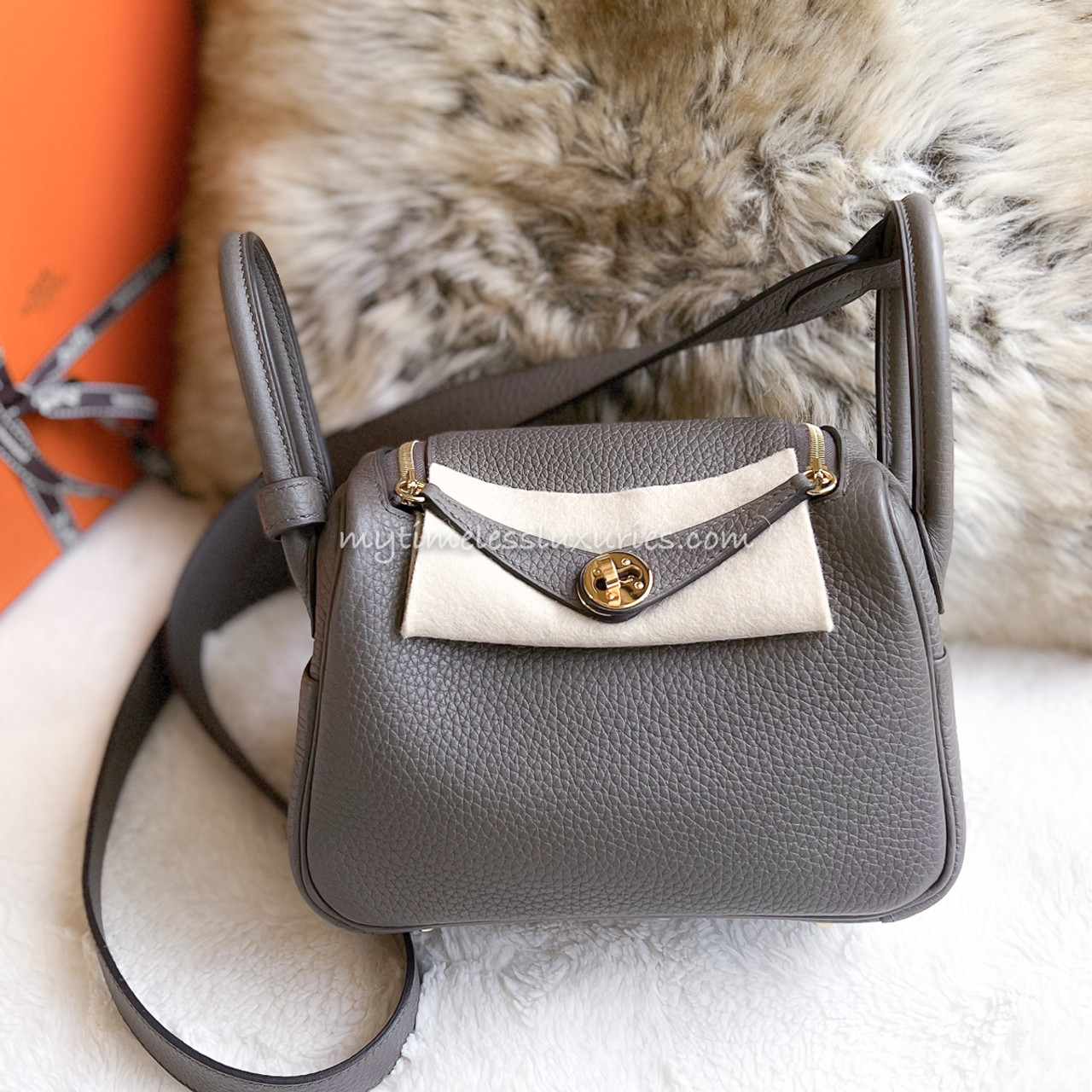 HERMES Mini Lindy Etain Clemence GHW Y - Timeless Luxuries