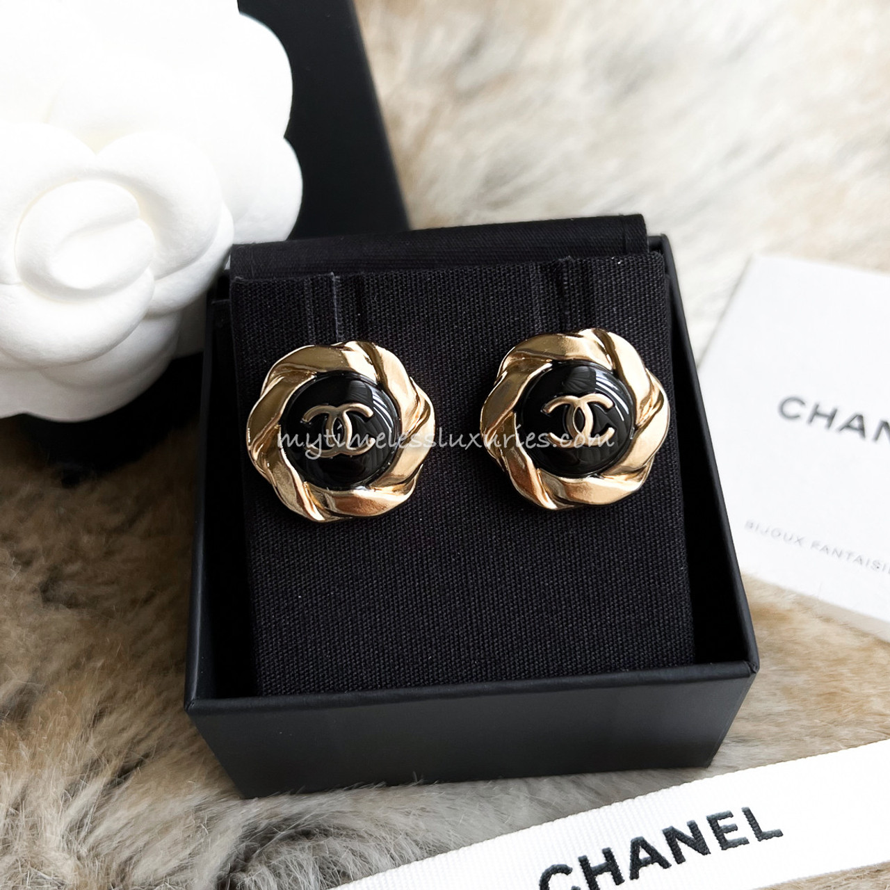 Chanel  Crystal Stud Earrings  All The Dresses