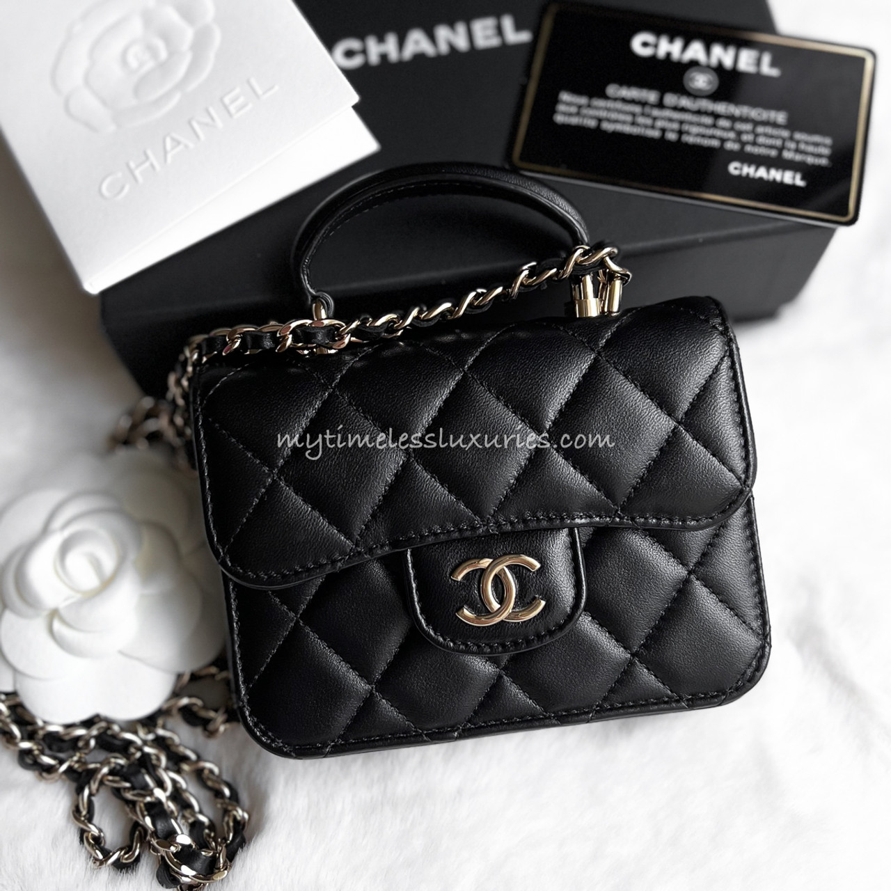 CHANEL Caviar Timeless Wallet on Chain Bag - Black/Silver - Adorn Collection
