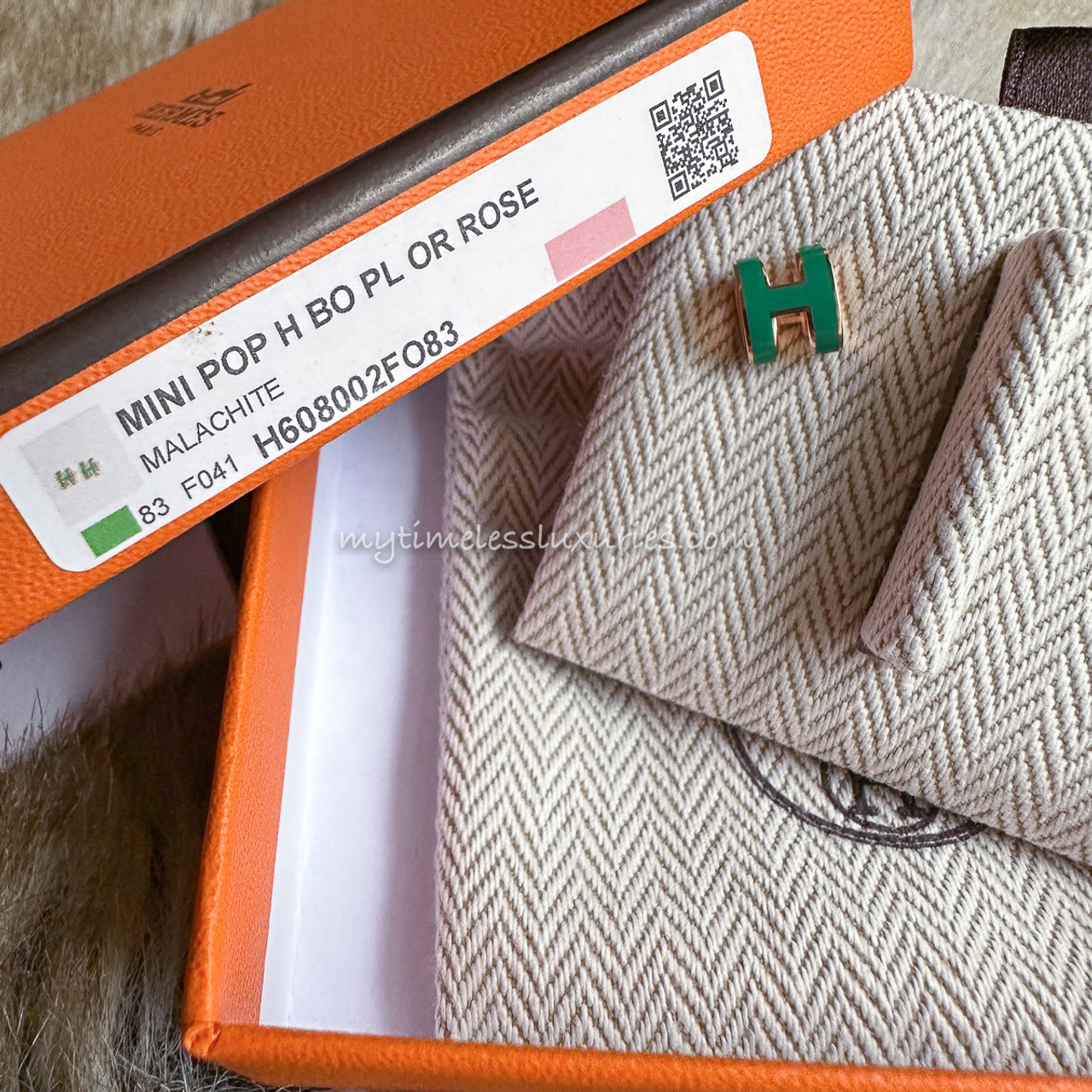【国内即発】HERMES ピアス MINI POP H 83 MALACHITE HERMES エルメス ピアス MINI POP H 83 MALACHITE レディース