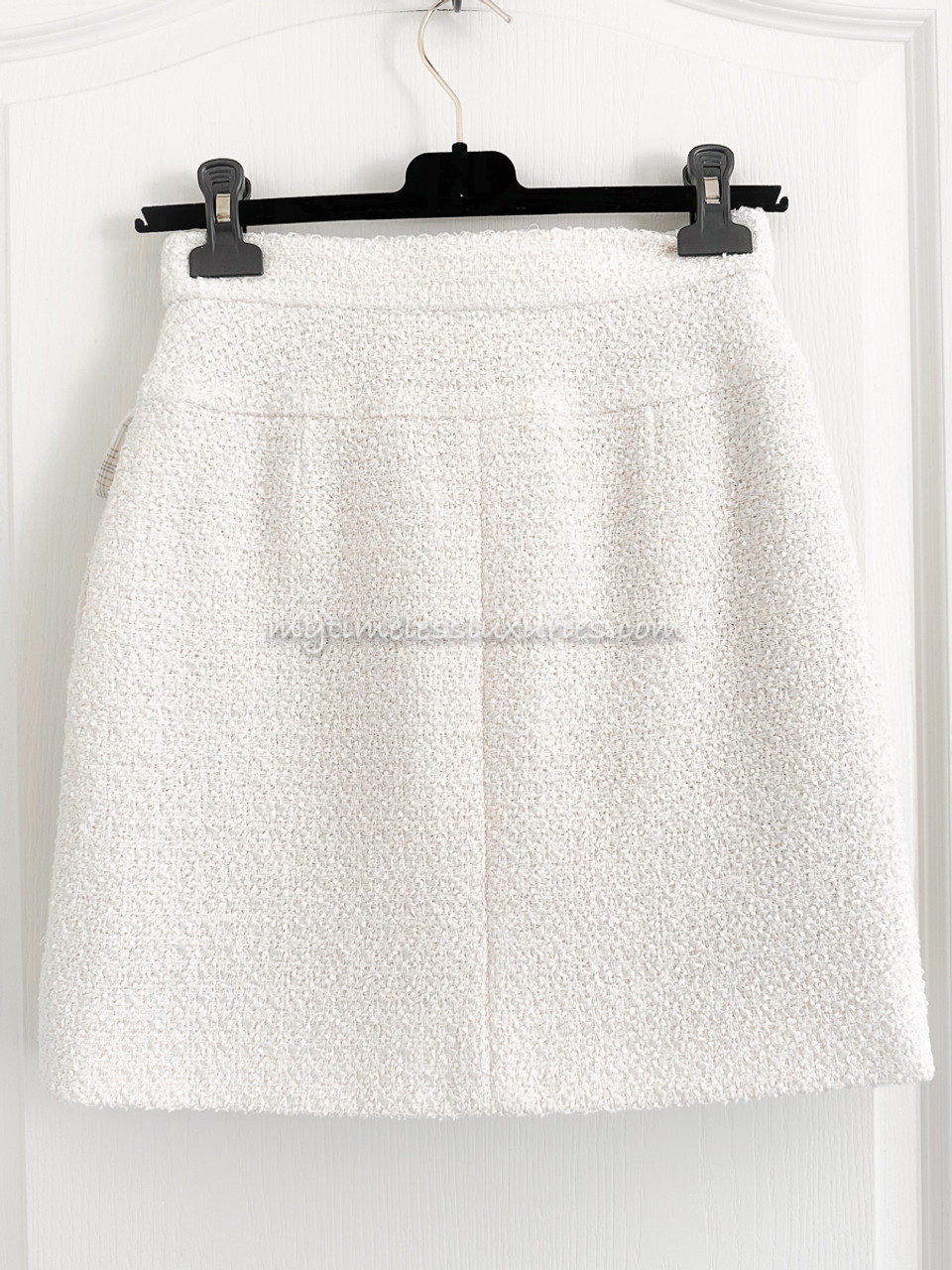 SALE❣️CHANELのロングskirt、超美品、00製、#38 CHANEL 20C Ecru Tweed Skirt 34 FR *New - Timeless Luxuries
