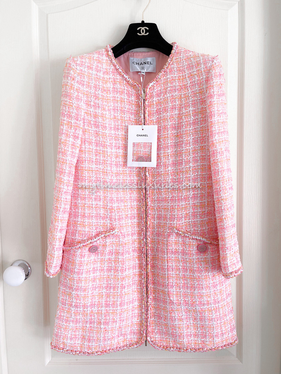 10 Lp x christos Chanel Pink Jacket tweed jacket ADL1700  LuxuryPromise