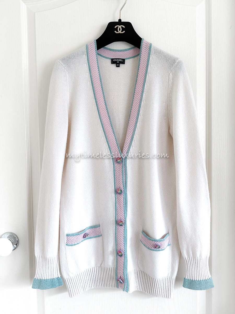 CHANEL 17P Cashmere Cardigan Rainbow 