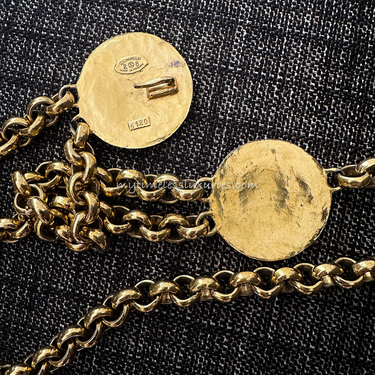 Vintage classic Chanel CC medallions gold chain belt, nice Chanel details artboard-16_2205d4a5-4855-487d  main image 2
