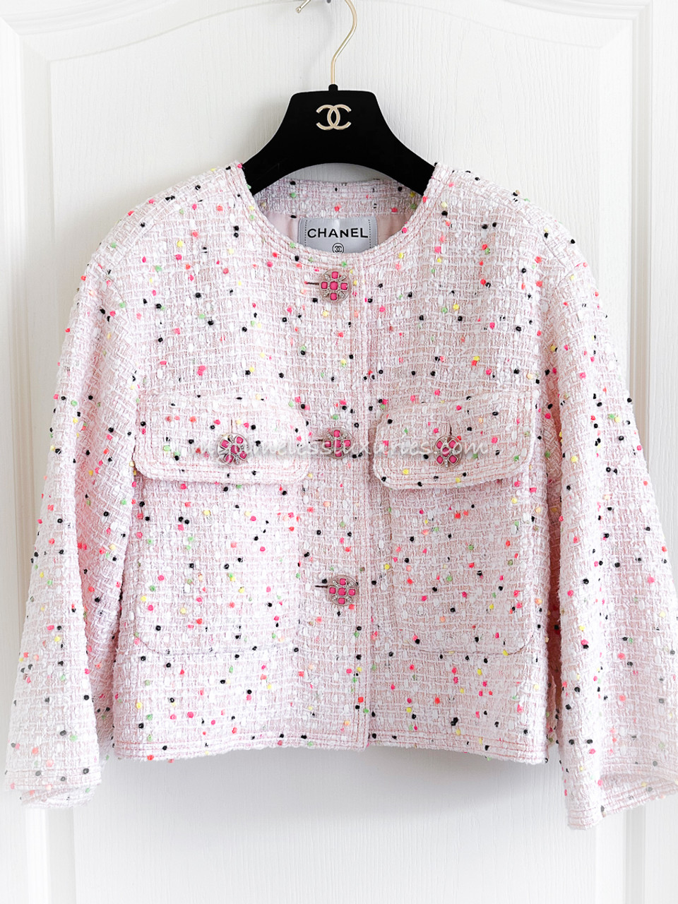 CHANEL 19S Pink Fantasy Tweed Jacket - Timeless Luxuries