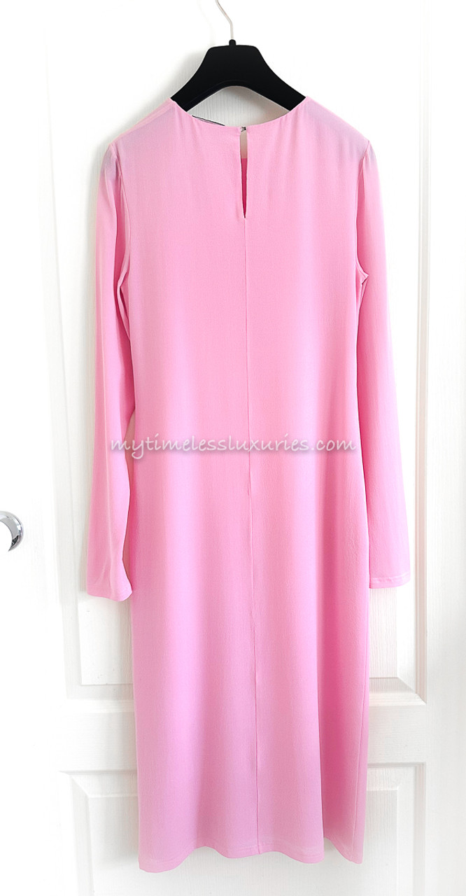 CHANEL 21P Silk Dress CC Embellishment 34 - Timeless Luxuries