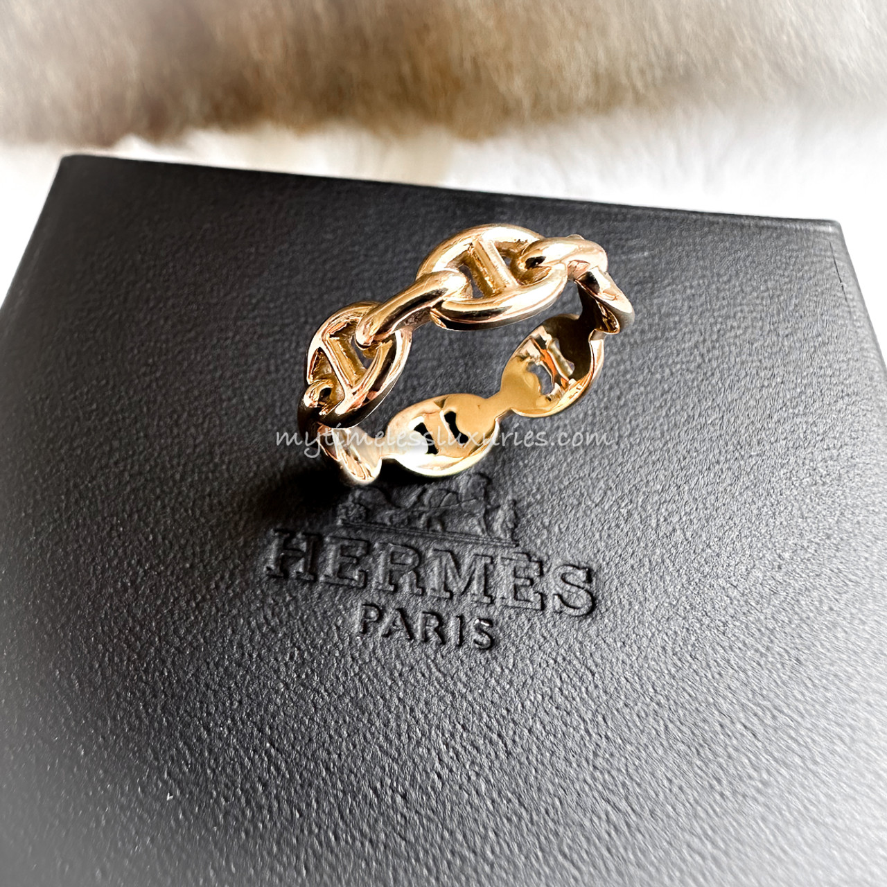 HERMES Chaine d'Ancre Enchainee Ring 52 - Timeless Luxuries HERMES Chaine d'Ancre Enchainee Ring 52 - Timeless Luxuries