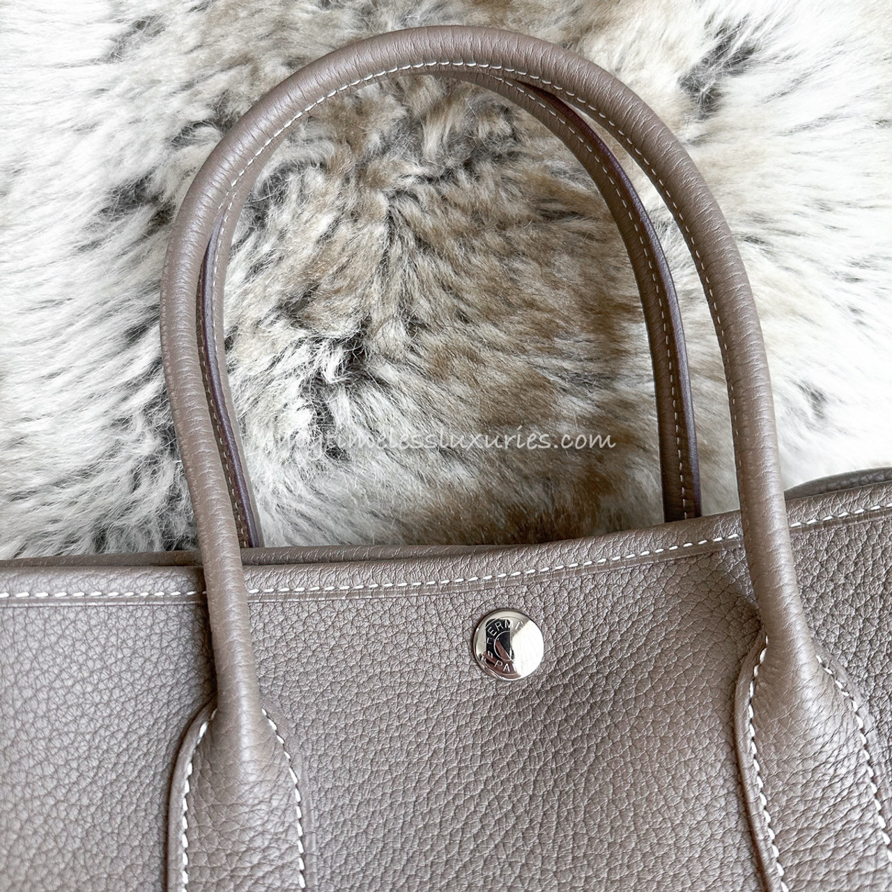 HERMES Garden Party 30 Etoupe PHW *New - Timeless Luxuries