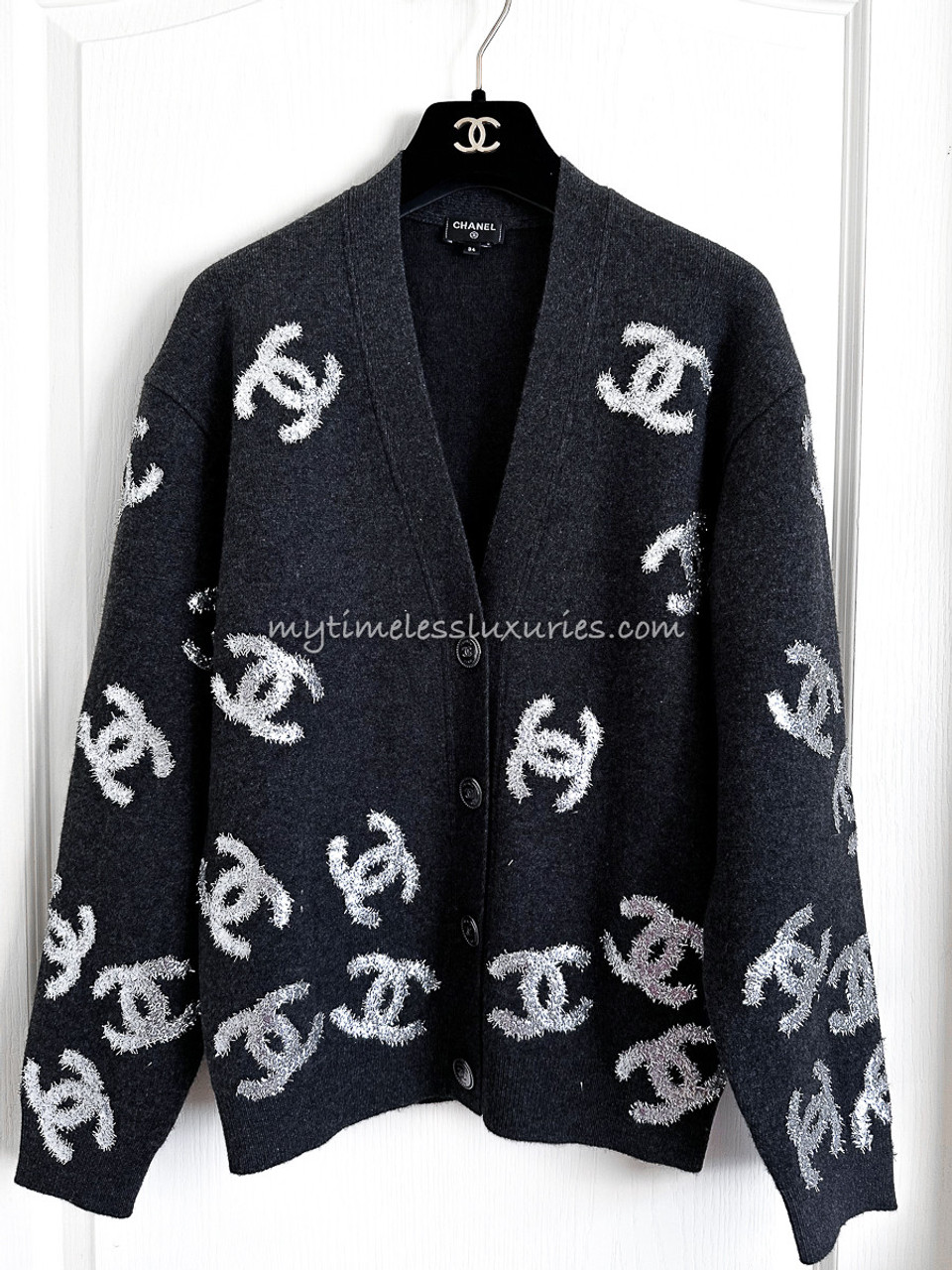 Authentic Second Hand Chanel Embellished Button Cashmere Cardigan  PSS05900170  THE FIFTH COLLECTION