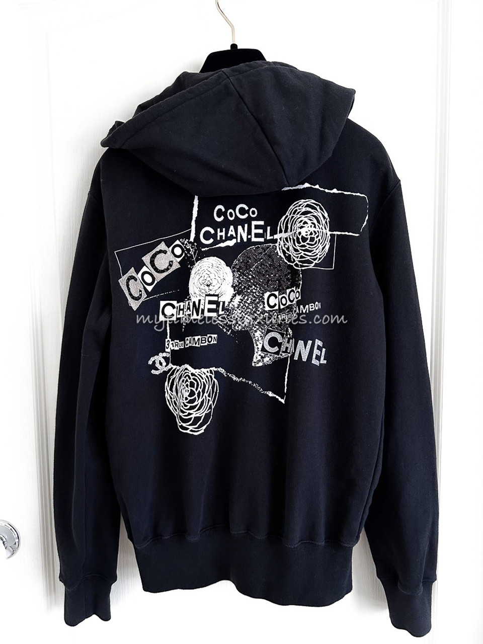 CHANEL 20P Coco Rock Embellished Hoodie Sweatshirt XS - Timeless