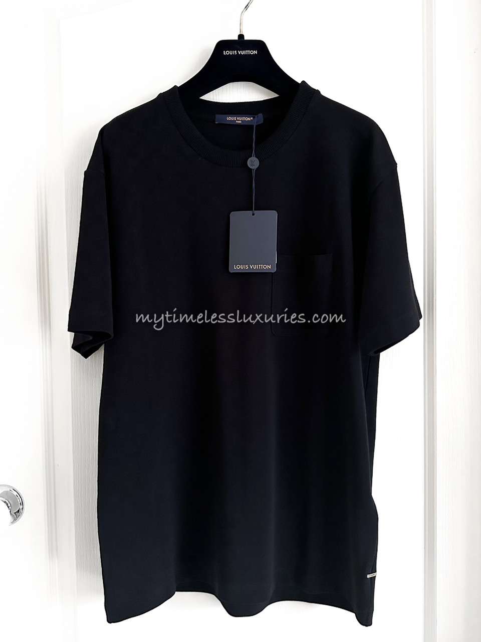 Louis Vuitton White Half Damier Pocket T-Shirt