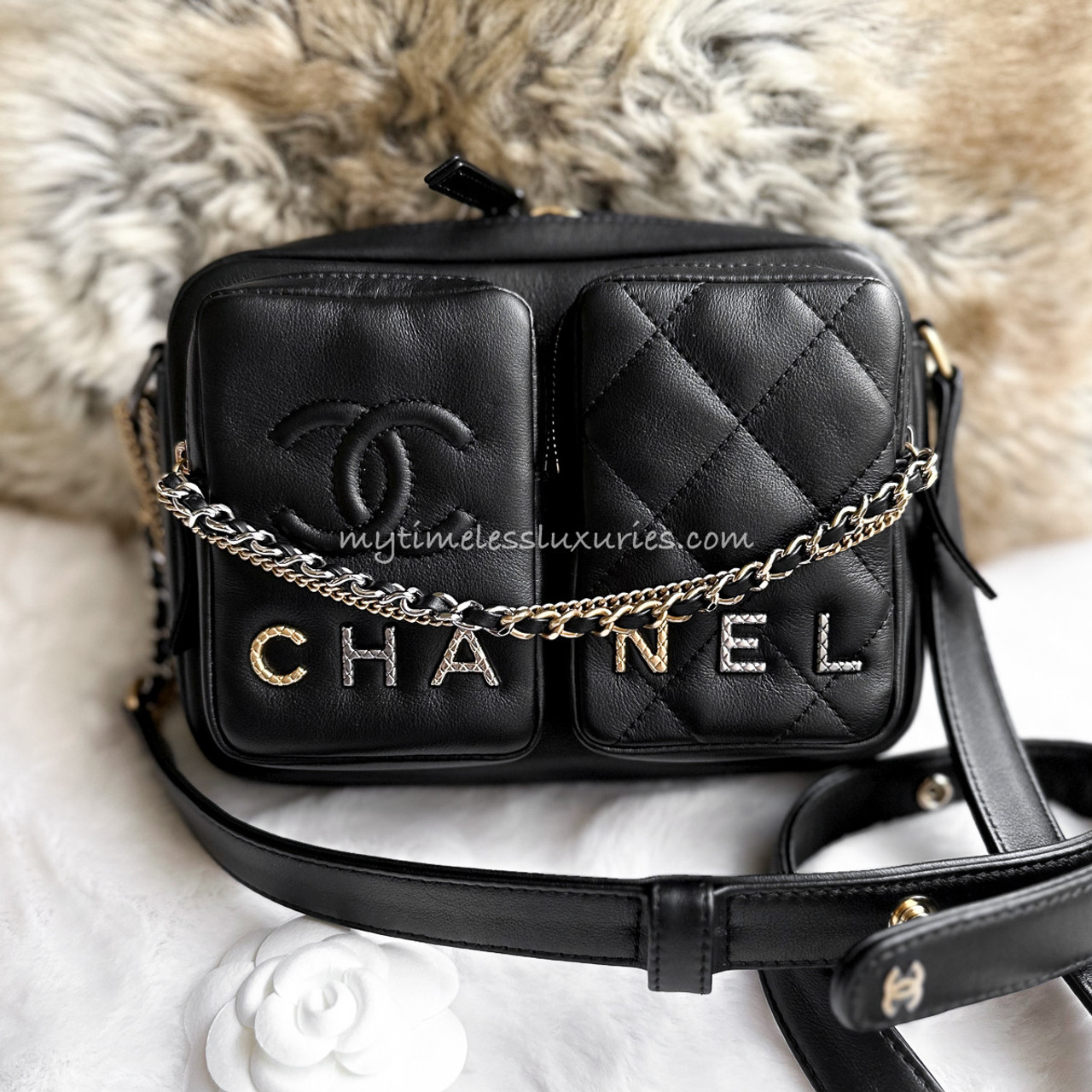 CHANEL 23P Logo Camera Bag Chain Details *New - Timeless Luxuries