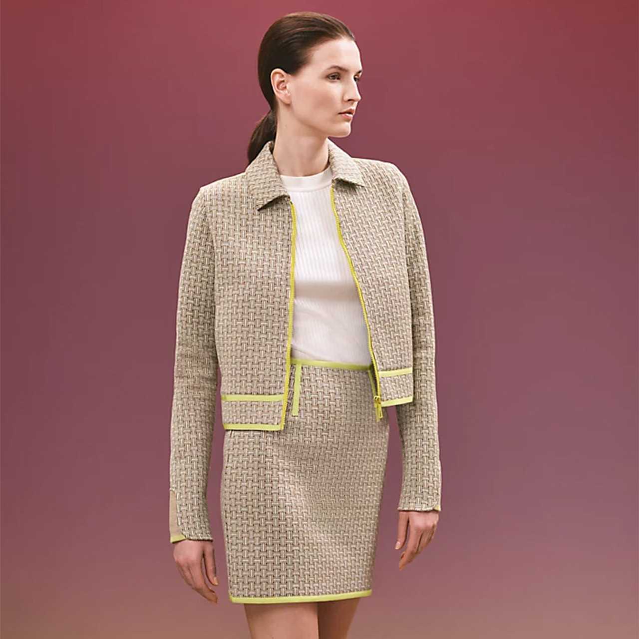 Mosaique【HERMES】ジップジャケット HERMES 2022 Mosaique Zip Jacket 38 *New - Timeless Luxuries