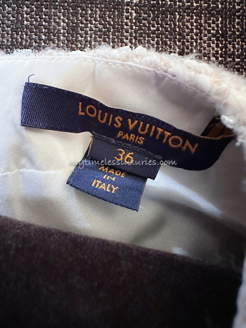Louis Vuitton Belted Skater Tweed Dress 36 Timeless Luxuries