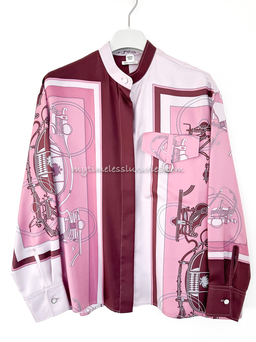 HERMES 2023 SS 'Ex Libris' Shirt 36 *New - Timeless Luxuries