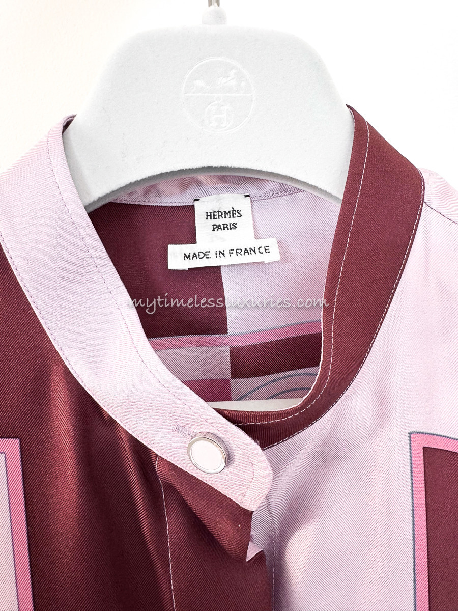 HERMES-PARIS シルクシャツ 36 HERMES' PARIS Luxurious Silk Equestrian Bridals Blouse Size 36 - Etsy